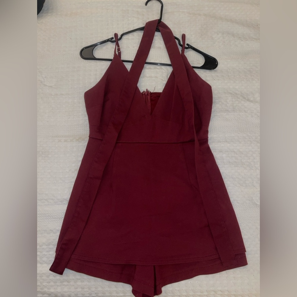 Burgundy romper